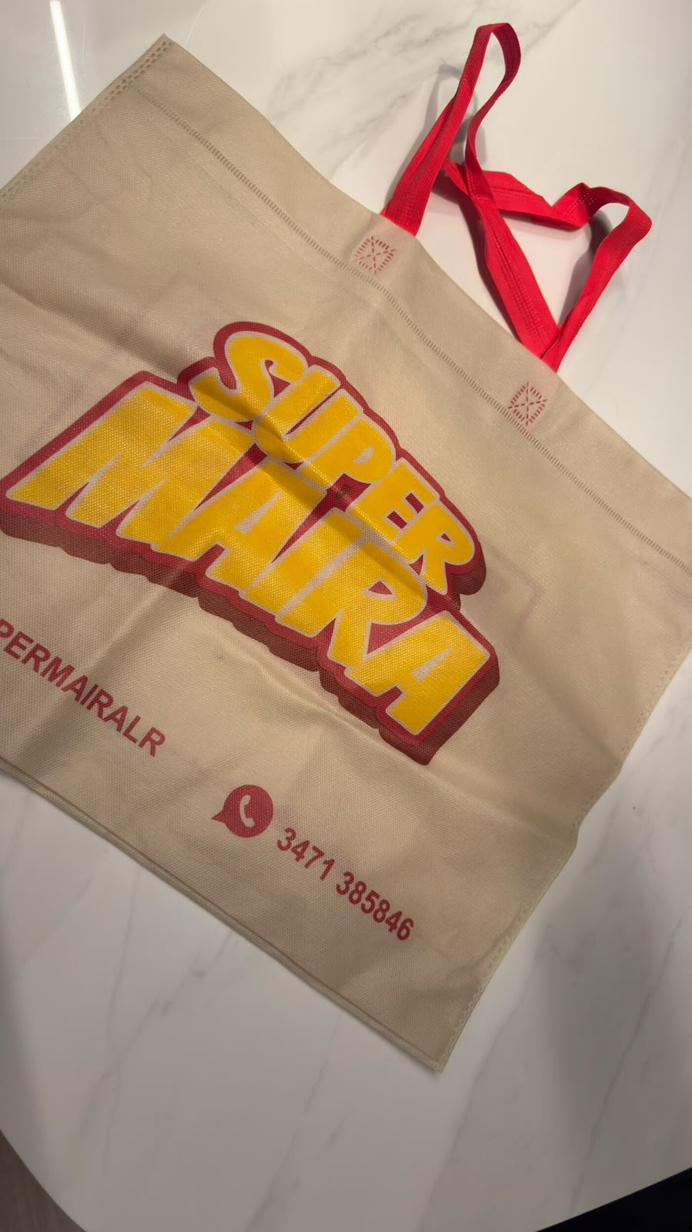 Bolsa reutilizable con el logo de SuperMaira