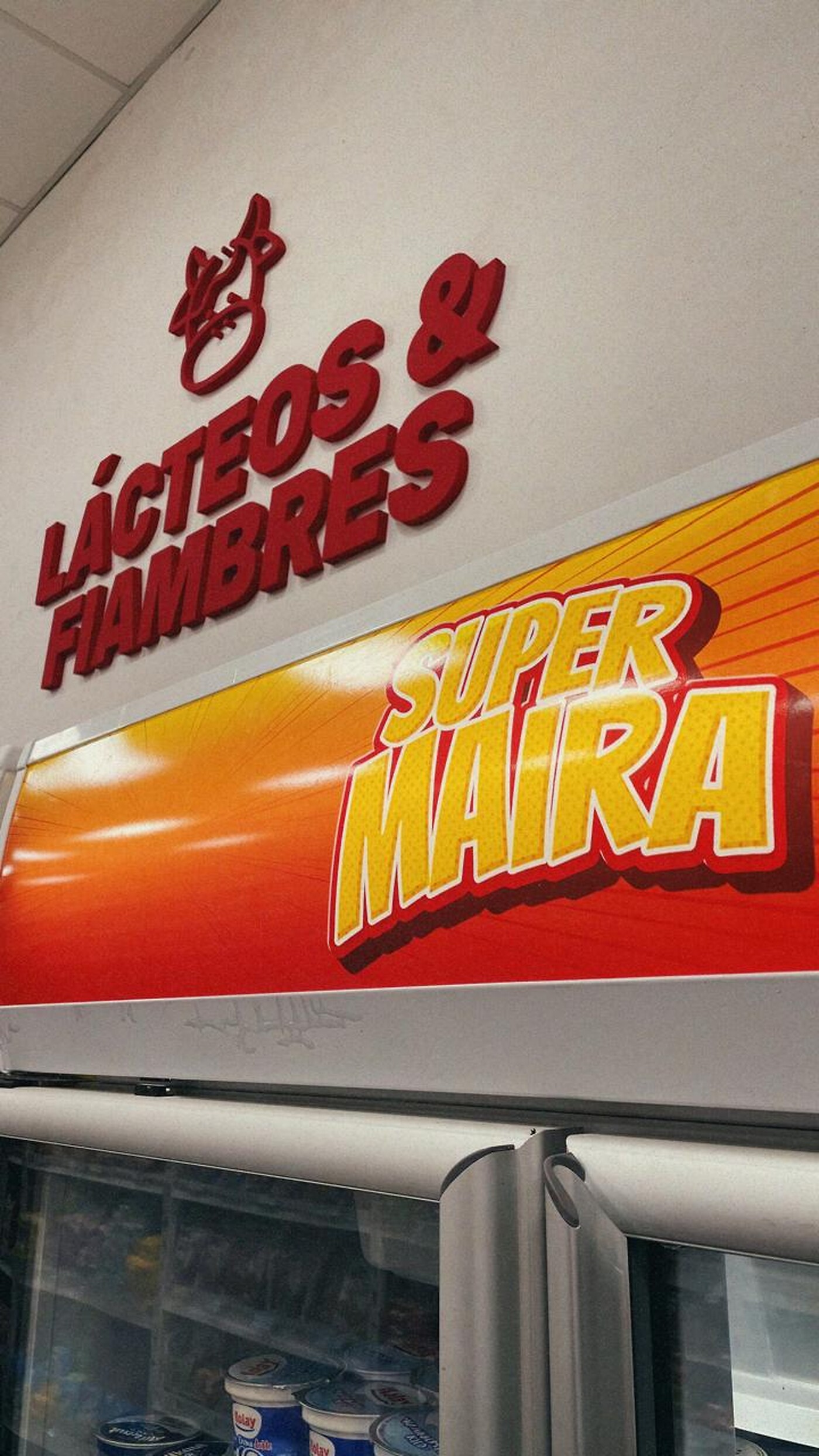 Señalética del sector Lácteos y Fiambres